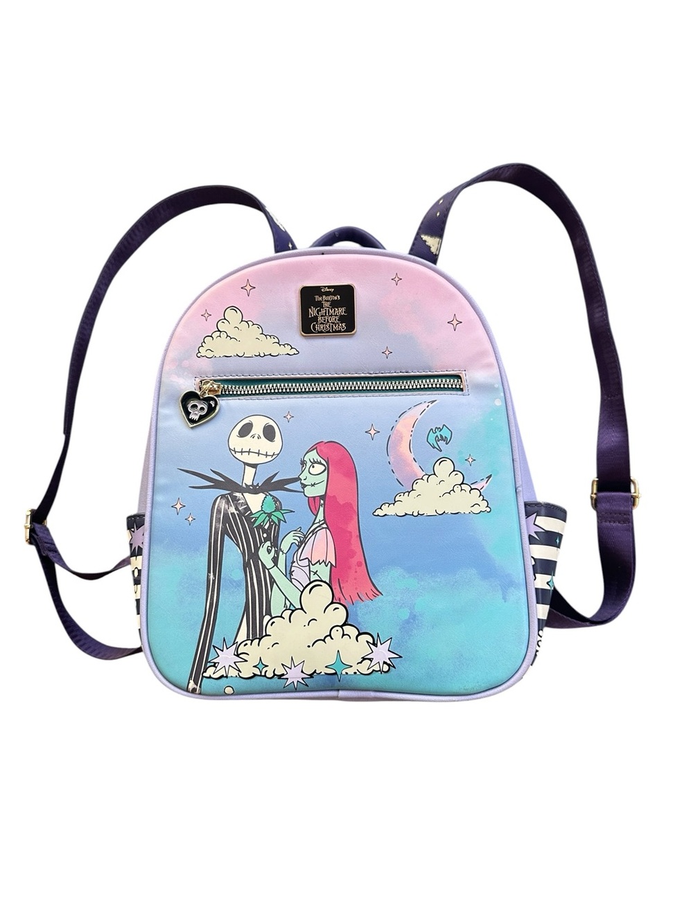 The Nightmare Before Christmas Pastel Gradient Mini Backpack - Purple/Blue